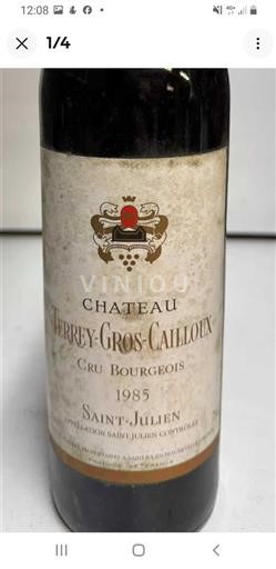 Bordeaux Saint-Julien Cru Bourgeois Château Terreygroscailloux 1985