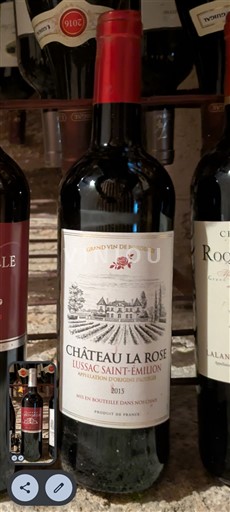 Bordeaux Lussac-saint-émilion La Rose 2015