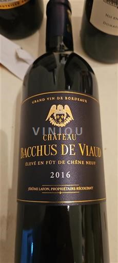 Bordeaux Non specificato Château Bacchus De Viaud 2016