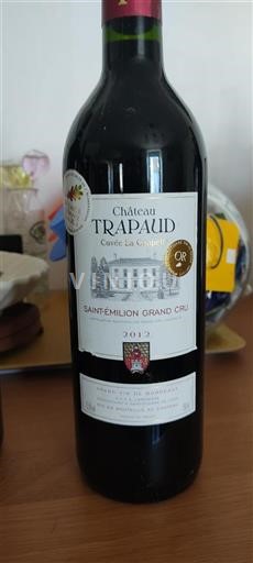 Bordeaux Saint-Émilion Grand Cru Grand Cru Château Trapaud La Chapelle 2012