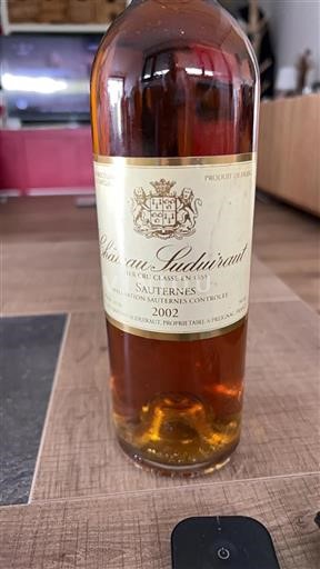 Bordeaux Sauternes Premier Cru Château Suduiraut 2002