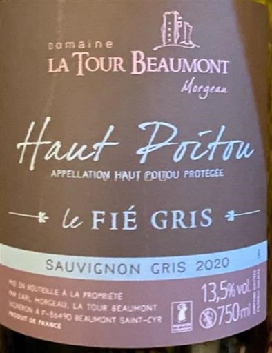 Poitou-Charentes Haut-Poitou La Tour Beaumont Le Fié Gris 2020
