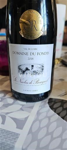 Loire-dalen Saint-Nicolas-De-Bourgueil Domaine Fondis 2018