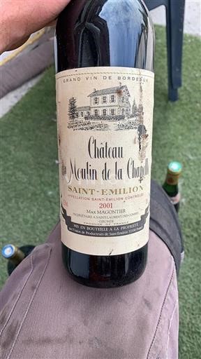 Bordeaux Saint-Émilion Château Moulin De La Chapelle 2001
