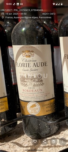 Bordeaux Château Florie Aude Lucière 2018