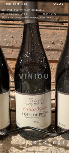 Vallée du Rhône Côtes-du-rhône Juliette Meffre Vieilles Vignes 2020