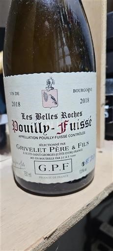 Burgundija Pouilly-fuissé Grivelet Père & Fils Les Belles Roches 2018
