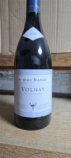 Vin Rouge sec Aymeric Mazilly 2020 France Bourgogne Volnay