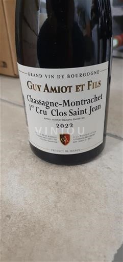Borgogna Chassagne-Montrachet Premier Cru Guy Amiot Et Fils Clos Saint Jean 2022