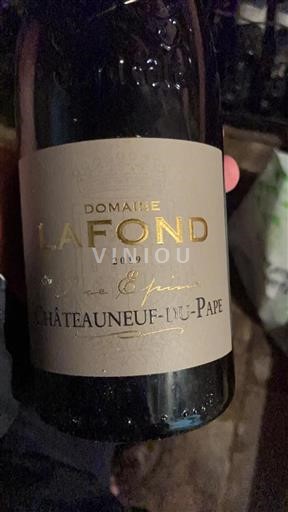 Valle del Rodano Châteauneuf-du-Pape Domaine Lafond L'Epine 2019