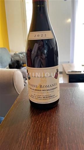 Burgundy Vosne-Romanée Premier Cru Henri Et Gilles Remoriquet 1er Cru Au-dessus des Malconsorts 2022