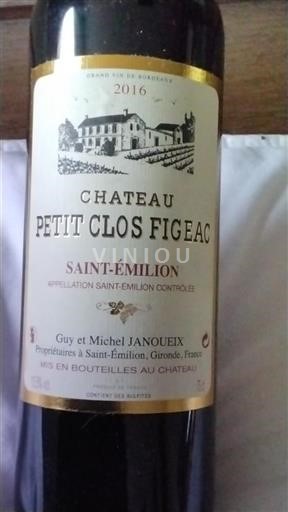 Bordeaux Saint-Émilion Château Petit Clos Figeac 2016