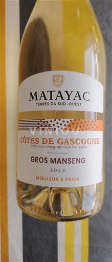 Sydvestfrankrig Côtes de Gascogne Matayac 2023