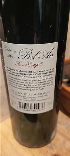 Bordeaux Saint-Estèphe Château Belair 2014