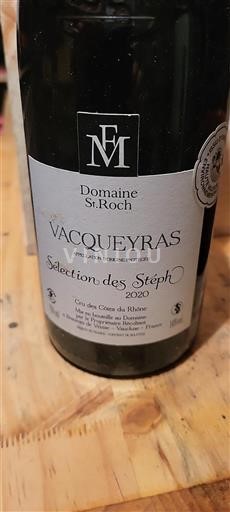 Valle del Rodano Vacqueyras Domaine St. Roch Sélection des Stéph 2020