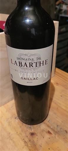 Sudoeste Domaine Labarthe 2017