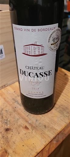 Bordeaux Graves Château Ducasse Héritage 2018