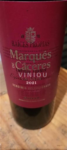La Rioja Rioja Marqués De Cáceres Raíces Propias 2021