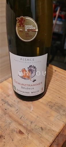 Vin Blanc sec Bélénus Welty Non millésimé France Alsace Gewurztraminer