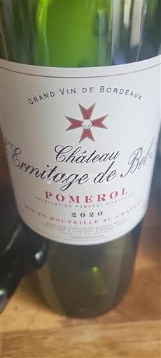Bordeaux Pomerol Château Ermitage De Belair 2020