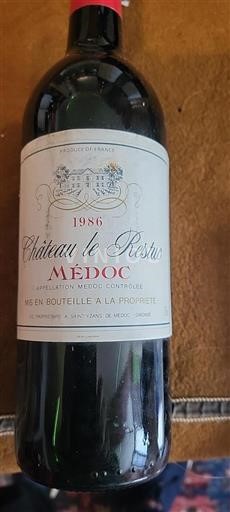 Bordeaux Médoc Château Le Restuc 1986