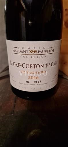 Burgundsko Aloxe-Corton Premier Cru Domaine Maldant Pauvelot Les Valozières 2016