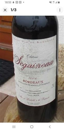 Bordeaux Château Seguineau 2004
