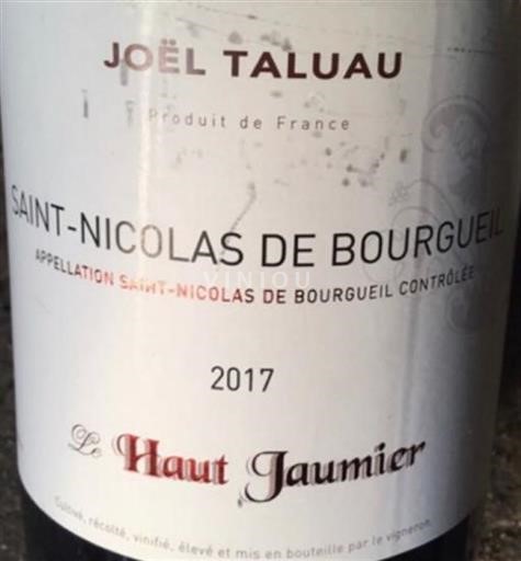 Valle del Loira Saint-Nicolas-De-Bourgueil Domaine Joel Taluau Le Haut Jaumier 2017