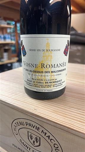 Borgoña Vosne-romanée Premier Cru Henri Et Gilles Remoriquet Au-dessus des Malconsorts 2017