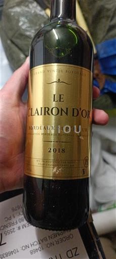 Bordeaux Bordeaux Supérieur Le Clairon Or 2018