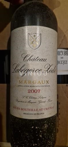 Bordeaux Margaux Grand Cru Château Labégorce Zédé 2007