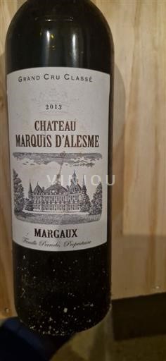 Bordeaux Margaux Grand Cru Château Marquis Alesme 2013
