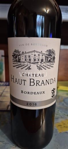 Bordeaux Château Haut Branda 2016