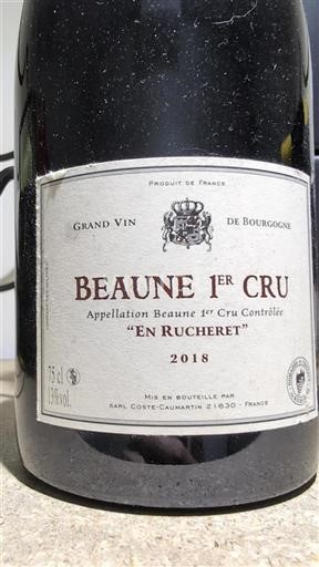 Burgundija Ni doloceno Premier Cru Domaine Coste Caumartin En Rucheret 2018
