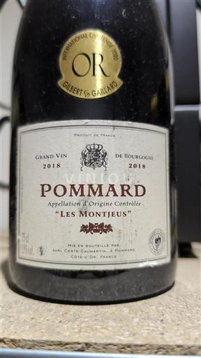 Bourgondië Pommard Grand Cru Domaine Coste Caumartin Les Montjeus 2018