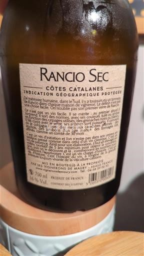 Roussillon Les Vignerons De Maury Rancio Sec Ikke årgangsbestemt