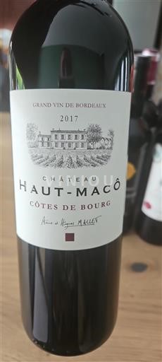 Burdeos Côtes-de-bourg Château Hautmaco 2017