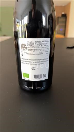 Vin Rouge sec Mas de Boislauzon 2021 France Vallée du Rhône Châteauneuf-du-pape