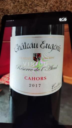 Sudoeste Cahors Château Eugénie Réserve de l'Aïeul 2017