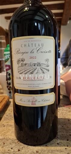 Bordeaux Bieujac La Croisette 2022