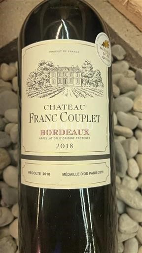Bordeaux Château Franc Couplet 2018