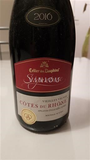 Vallée du Rhône Côtes-du-rhône Cellier Des Dauphins Signature 2016