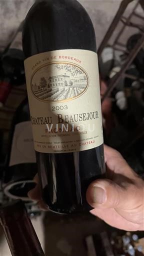Bordeaux Fronsac Château Beauséjour 2003