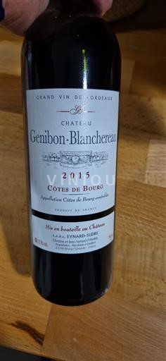Bordeaux Côtes-de-bourg Château Génibonblanchereau 2015