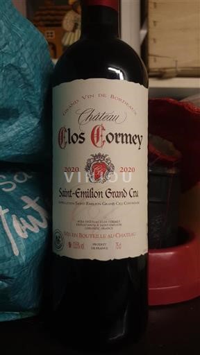 Bordeaux Saint-Émilion Grand Cru Château Clos Cormey 2020