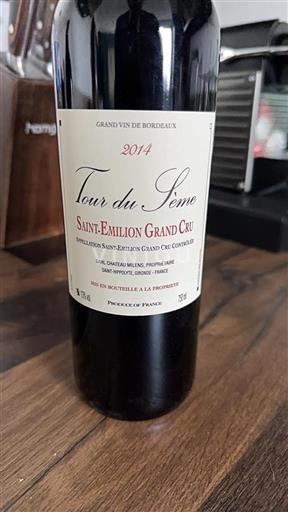 Bordeaux Saint-Émilion Grand Cru Grand Cru Château Tour Du Sème 2014