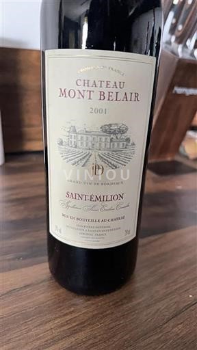 Burdeos Saint-Émilion Château Mont Belair 2001