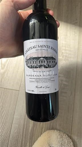 Bordeaux Bordeaux Supérieur Château Sainte Barbe Les Palus 2020