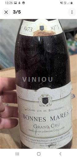 Vin Rouge sec Honoré Lavigne 1973 France Bourgogne Bonnes-mares AOC Grand Cru