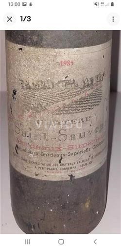 Bordeaux Bordeaux Supérieur Château Saint Sauveur 1985